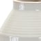 Homeroots 15" White Ribbed Cylinder Terracotta Table Vase 516240 - alternate 3