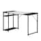 Homeroots 47" Black and White Wood and Metal H-Shape Computer Desk 568050 - alternate 7
