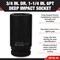 Performance Tool 3/4 in. Dr. 1-1/4 in. 6pt Deep Impact Socket, Chrome Moly, Black Oxide M742-40 - alternate 5