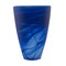 Homeroots 12" Blue Abstract Swirl Glass Tapered Table Vase 574245 - alternate 4