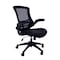 We'Re It Budg it, Flip Mesh Back Task Chair with Black Fabric Seat and Flip Up Arms in Black BU-6102-BLK - alternate 1