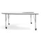Flash Furniture Commercial Adjustable Height Horseshoe Activity Table with Locking Casters-White XU-A6066-HRSE-WHT-T-P-CAS-GG - alternate 9
