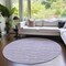 Homeroots 8' Plum And Purple Round Striped Washable Indoor Outdoor Area Rug 587952 - alternate 7
