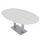 Skutchi Designs Boval Conference Table With Power Unit, 48 in W, 84 in L, White HAR-BOVL-48X84-DOU-WA7976-NA - alternate 1