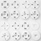 Nahanco Clothing Rack Size Dividers, Round White, Black Print; XXS-XXL Kit 8 Sizes, 5 pcs. each, 40PK CWBKIT4 - alternate 1