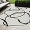 Homeroots 5' X 8' White And Black Abstract Washable Indoor Outdoor Area Rug 597530 - alternate 1