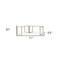 Homeroots 71" White and Gold Wood and Metal L Shape Writing Desk 543804 - alternate 7