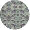 Homeroots 8' Blue And Purple Round Geometric Washable Indoor Outdoor Area Rug 609004 - alternate 8