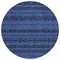 Homeroots 8' Navy Blue And Black Round Southwestern Washable Indoor Outdoor Area Rug 587550 - alternate 7