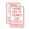 Signmission Parking Over the Sidewalk Curb Is Strictly Prohibited, 18'' X 24'' 2 Signs, Heavy Gauge Aluminum, 2PK A-1824-2PACK-23403 - alternate 1