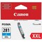 Canon CLI-281 XXL Original Inkjet Ink Cartridge, Cyan, Inkjet CLI281XXLCY - alternate 1