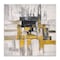 World Rug Gallery Contemporary Modern Abstract Area Rug 6 ft 6 in x 6 ft 6 in Square Gold 950GOLD6SQ - alternate 4