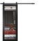 Sartodoors Sturdy Barn Door, Lucia 1299 Matte Black, 6.6FT Rail Hangers Heavy Hardware Set, Modern Solid Pan LUCIA1299BD-B-BLK-1896 - alternate 1