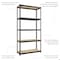 Space Solutions 1000 Riveted Steel Shelving 5-Shelf Unit, 12D x 30W x 60H, Black 22541 - alternate 11