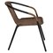 Flash Furniture Brown Rattan Indoor-Outdoor Stack Chair TLH-037-DK-BN-GG - alternate 8