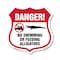 Signmission Alligator Warning Shield Sign Danger! No, 6 Inch X 6 Inch, Plastic Sign SHI-P-6-356 - alternate 1