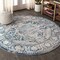 Jonathan Y Modern Persian Vintage Medallion Navy/Light Gray 8 ft Round Area Rug MDP100B-8R - alternate 1