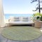 Homeroots 8' Wheat And Sage Round Striped Washable Indoor Outdoor Area Rug 615676 - alternate 8