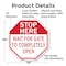 Signmission Stop Here Wait for Gate to Complete, 10 Inch X 10 Inch, Aluminum Metal Signs OC-A-10-136 - alternate 5