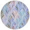 Homeroots 8' Blue Brown And Purple Round Geometric Washable Indoor Outdoor Area Rug 589208 - alternate 6