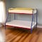 Homeroots 78" X 54" X 60" Twin Over Full Rainbow Metal Tube Bunk Bed 286577 - alternate 5