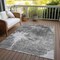 Homeroots 10' X 14' Gray Charcoal And Silver Abstract Washable Indoor Outdoor Area Rug 582955 - alternate 8
