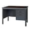 Regency Mesa Steel Single Pedestal Teacher's Office Desk 48in x 30in - Neo Walnut 66348SPNW - alternate 1