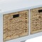 Homeroots 43in White Distressed Solid Wood Storage Bench with Baskets 286647 - alternate 4