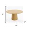 Homeroots 60" Natural Wood Pedestal Base Round Top Dining Table 721095 - alternate 5