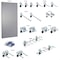 Triton Products 18 pc LocHook Assortment W/ (1) 18" W x 36" H Gray Epoxy 18-Gauge Steel Square Hole Pegboard LB18-1GH-Kit - alternate 12