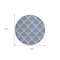 Homeroots 8' Navy Blue Gray And Ivory Round Geometric Washable Indoor Outdoor Area Rug 594727 - alternate 8
