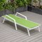 Leisuremod Marlin Patio Chaise Lounge Chair with Armrests in White Aluminum Frame, Green MLAW-77G - alternate 8