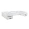 Homeroots White Italian Leather Power Reclining U Shaped Eight Piece Sectional With Console 634664 - alternate 1