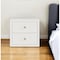 Homeroots 19" White Solid and Manufactured Wood Two Drawer Nightstand 526870 - alternate 1