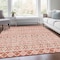 Homeroots 8' X 10' Salmon Beige And Copper Quatrefoil Washable Indoor Outdoor Area Rug 583249 - alternate 7