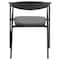 Leisuremod Kora Modern Leather Dining Arm Chair with Iron Legs in Black, 4PK KCBL-21BL4 - alternate 9