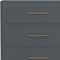 Homeroots 33" Gray Solid Wood Five Drawer Dresser 524130 - alternate 11