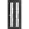 Sartodoors Sliding Closet Bi-fold Doors Planum 2122 Black Solid Core Modern Interior PLANUM2122BF-BLK-64 x 80 (2* 32x80) - alternate 1