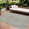 Homeroots 8' X 10' Pewter And Beige Floral Washable Indoor Outdoor Area Rug 604243 - alternate 1