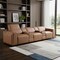 Homeroots 130" Chestnut Top Grain Leather Reclining Metal USB Sofa 720396 - alternate 8