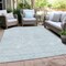 Homeroots 8' X 10' Sky Blue And Ivory Floral Washable Indoor Outdoor Area Rug 594662 - alternate 8