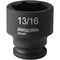 Channellock 3/8'' Drive 13/16'' 6-Point Shallow Standard Impact Socket S1815800112122001 - alternate 1