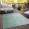 Homeroots 8' X 10' Artichoke Green And Fern Green Abstract Washable Indoor Outdoor Area Rug 588223 - alternate 8
