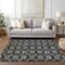 Homeroots 3' X 5' Black And Ivory Floral Washable Indoor Outdoor Area Rug 595925 - alternate 9