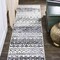 Jonathan Y Azmar Moroccan Geometric Distressed Ivory/Black 2 ft. x 8 ft. Runner Rug MOH504A-28 - alternate 1