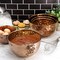 Megachef Hammered Bubble Texture 5 Piece Stainless Steel Serving Bowl Set in Copper MC-1780C - alternate 6