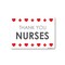 Signmission Public Safety, 12" Height, Peel And Stick Wall Graphic, 18" x 12", Thank You Nurses 2 OS-NS-RD-1218-25422 - alternate 1