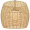 Homeroots Natural And Black Rattan And Metal LED Dimmable Barrel Outdoor Hanging Pendent Light 683475 - alternate 6