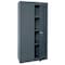 Sandusky Lee Shelving Storage Cabinet, 72 in H, 30 in W, 18 in D, Swing, Keyed, Dark Gray, 3 Shelves, 0 Drawers VF31301872-02 - alternate 1
