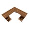 Homeroots 71" Brown and Black L Shape Computer Desk With Three Drawers 490010 - alternate 8